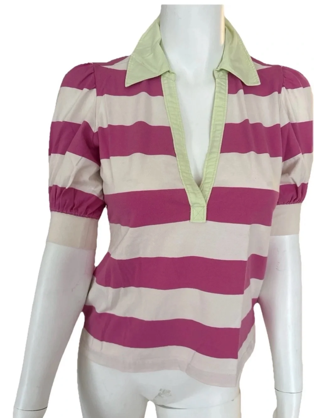 Anthropologie Maeve Women's Polo rugby stripe shirt Size XS